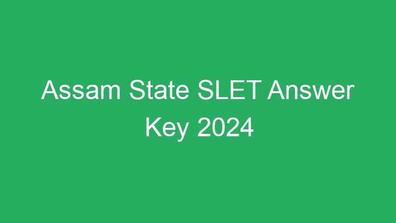 Assam SLET Subject-wise and Category-wise Cutoff Marks