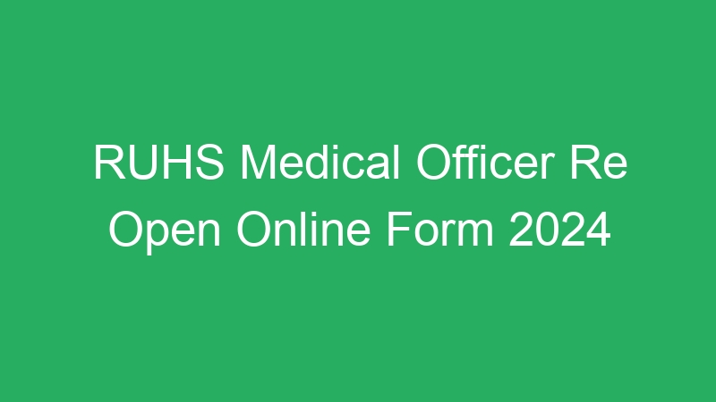 Rajasthan – RUHS Medical Officer Score Card – 172 Posts