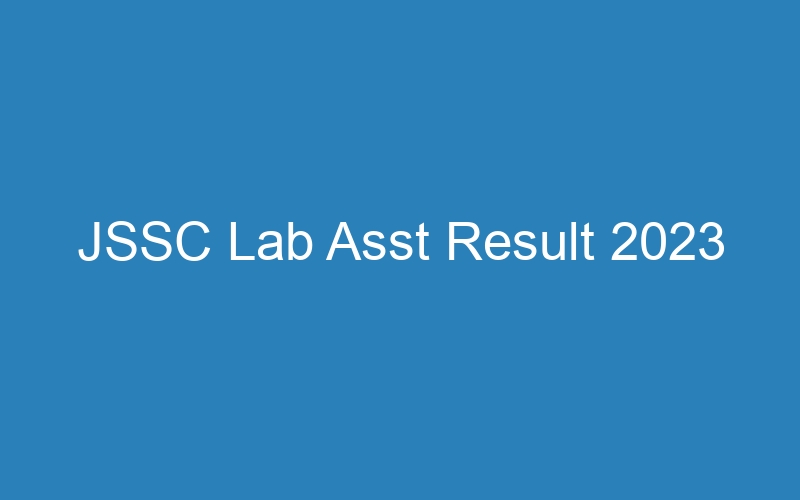 JSSC Lab Asst Result 2023