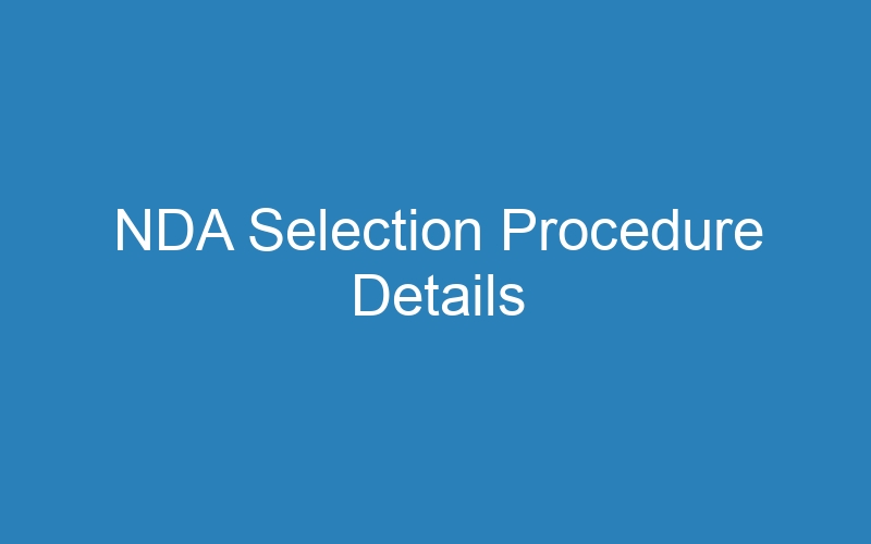 NDA Selection Procedure Details